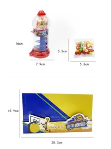 Kids Cartoon Toy With Sweet Candy Europe Plastic Mini Shooting Machine Candy Machine Toy