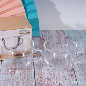 Hochwertige <span class=keywords><strong>Brown</strong></span> <span class=keywords><strong>Glass</strong></span> Frühstücks tasse für Tee Milch Haferflocken Saft-Geschenk Großhandel - Product Image 4