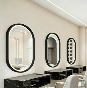 Support de miroir pour salon de coiffure Deauty avec éclairage intégré, miroir mural exclusif pour salon de coiffure - Product Image 1