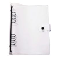 Housses de carnet de voyage HaoRan en PVC transparent en gros, pour agenda et journal A5, avec 6 anneaux, type housse de canapé