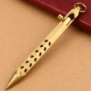 Retro Brass Bolt Tactical <b>Pen</b> Business Gift <b>Pen</b> Metal <b>Ballpoint</b> <b>Pen</b> - Product Image 3