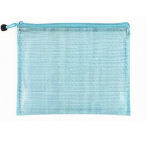 Bolsa de documentos de malla con cremallera y rejilla de PVC A4 de primera calidad: organizador de archivos impermeable, duradero y multiusos para la escuela, la oficina y los viajes - Product Image 1