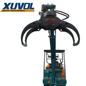 Grappin à bois Xuvol 50P avec rotation à 360°, grappin hydraulique pour mini-excavatrice - Product Image 1