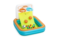 Piscine à balles gonflable Bestway en PVC pour intérieur/extérieur avec 15 balles de jeu et panier de basket pour enfants
