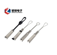 Pince de Tension de fil de chute de corps en acier inoxydable de Type cale en plastique UV pour câble plat
