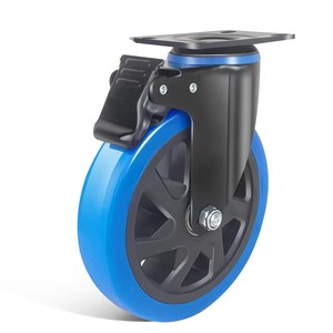 5 inç sarhoş tekerlek 2200 Lbs Set 4 ağır güvenlik çift kilitleme endüstriyel tekerlekler fren ile hiçbir gürültü - Product Image 1