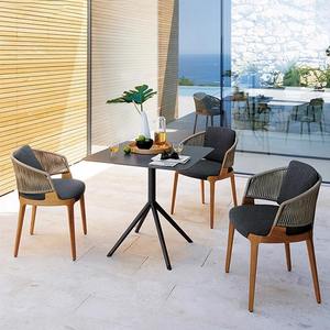 Silla de Jardín de Madera Maciza, Diseño Minimalista, Muebles de Exterior Duraderos - Product Image 4