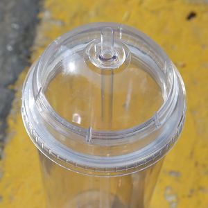 Vaso de agua personalizado de plástico de doble capa, libre de BPA, para estudiantes, de 20 oz, con pajita. - Product Image 3