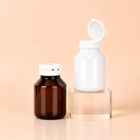 Bouteilles de compléments alimentaires en PET avec bouchon à clapet, contenants vides en plastique pour pilules, capsules de vitamines, emballages de médicaments