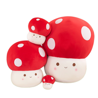 Pour champignon en peluche pour enfants doux légume oreiller coussin mignon peluche jouet pour chambre décoration pour les amoureux des plantes