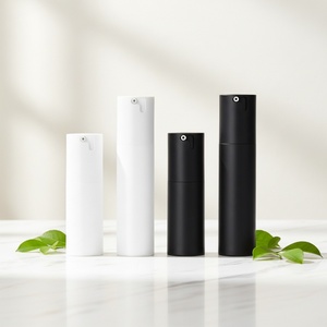 Wholesale Eco Friendly 30ml 50ml Custom Matte Black Twist up Plastic Cosmetic Airless <b>Pump</b> <b>Bottle</b> - Product Image 1
