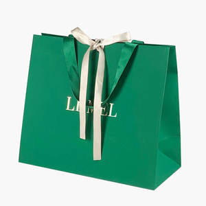 Best <strong>Selling</strong> <strong>Products</strong> Custom Logo Glossy Creative Lamination Luxury Cardboard Ribbon Handle Boutique Folding Gift Bag Packaging - Product Image 1