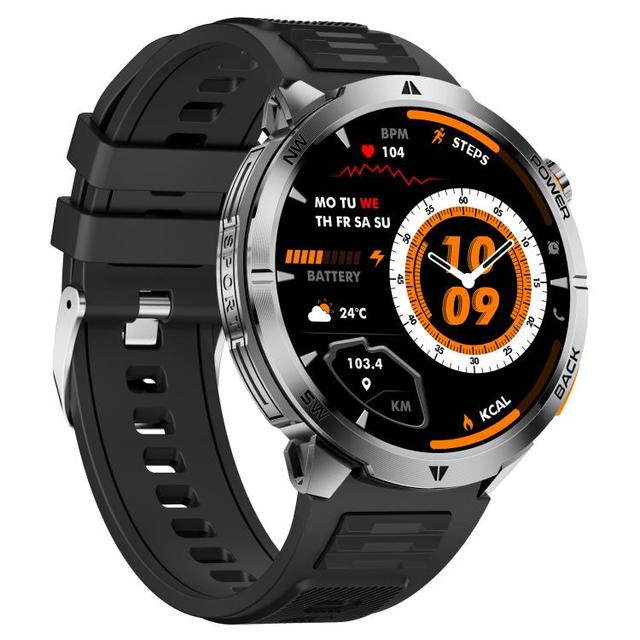 Silicone Strap MT68 1.7-inch IPS Display Outdoor Adventures Smart Watch with 1000mAh Battery & Flashlight Sport Smartwatch