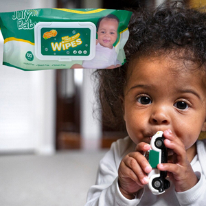 Toallita húmeda para bebé de carbón de Aloe Vera personalizada sin perfume en Bluk Eco Ecológico Natural - Product Image 3