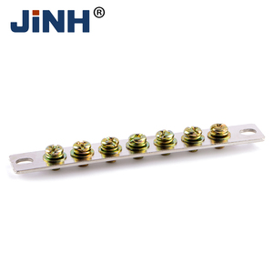 JINH 5/7/10 agujeros tornillos de alambre conexión barra de cobre barra de bus de fila de tierra cero para caja de distribución - Product Image 3