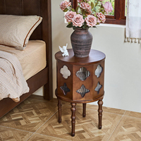 Table d'appoint moderne en bois massif avec rangement, table basse, meuble de salon moderne