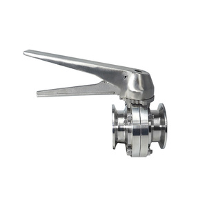 Valvola <span class=keywords><strong>a</strong></span> Farfalla Sanitaria <span class=keywords><strong>a</strong></span> 12 Posizioni con Maniglia in Plastica, Tipo <span class=keywords><strong>a</strong></span> Morsetto, Apertura Rapida, in Acciaio Inox 304 per Acqua - Product Image 4