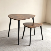 Ensemble de tables basses triangulaires imbriquées, table à thé moderne et simple, mobilier de maison multifonctionnel et écologique pour salon intérieur