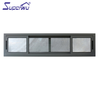 Ventanas correderas de mosquitera de aluminio con rotura de puente térmico personalizadas estándar aprobadas por los estadounidenses con panel fijo