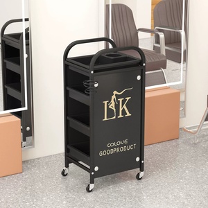 Carrito Auxiliar Desmontable Dorado para Peluquería 2025 con Ruedas Universales, Diseño Moderno, Cabello sin Enredos para Uso en Salón MK - Product Image 6