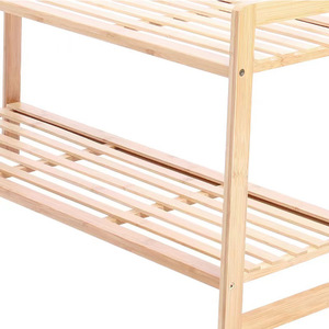 Fujian Bicheng Industry Trade Co Ltd Bamboo <b>Shoe</b> Rack Double Layer 70.5cm X 30cm X 40cm Freestanding <b>Storage</b> <b>Space</b> <b>Saving</b> - Product Image 2