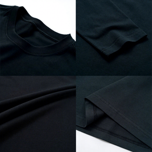 T-shirt à manches longues col rond bleu marine pour homme, coupe classique, couleur unie, jersey tricoté décontracté, 100% coton, vêtements d'automne - Product Image 4