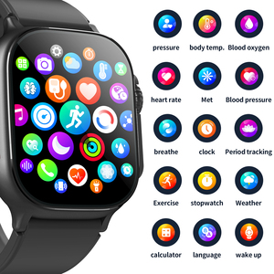 Смарт-часы F500 HRS с ЭКГ для мужчин и женщин, ультрастильные, с квадратным IPS-дисплеем, на базе Android/iOS, с отслеживанием сна, функцией SOS-вызовов и ответа на звонки, кожаный ремешок - Product Image 5