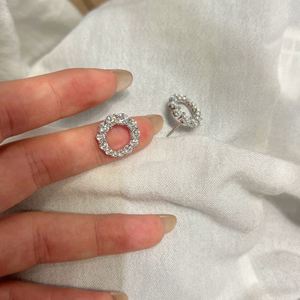 Dylam High <b>Fine</b> Jewelry 925 Sterling Silver D Color VVS1 Moissanite Circle Round Flower Shape <b>Stud</b> <b>Earrings</b> for Women Dress-up - Product Image 4