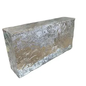 Clear solid glass block colour decorative solid glass brick in building glass