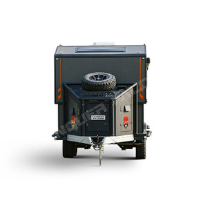 Roulotte de camping tout-terrain Conquer Falcon Pop-Up Expedition avec auvent de <span class=keywords><strong>caravane</strong></span>, structure entièrement en aluminium, réservoir d'eau de 320 L, couchage pour 4-5 personnes - Product Image 1