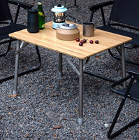 Table de jardin ultra-portable en aluminium léger 80*60cm |   Conception chinoise pliable et réglable en hauteur pour le camping