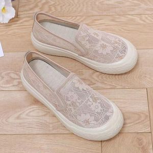 2026 New Fashion Women's Slip-On Floral Mesh Summer Breathable Hollow Trendy Versatile Low-Top Casual <b>Shoes</b> <b>Soft</b> Sole - Product Image 3