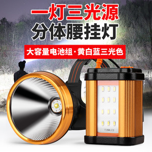 ไฟหน้าแบบแยกส่วนพร้อมแหล่งกำเนิดแสง LED แบตเตอรี่แบบชาร์จไฟได้ ตัวเครื่องทำจากอลูมิเนียมอัลลอยด์ สำหรับใช้งานกลางแจ้ง - Product Image 1