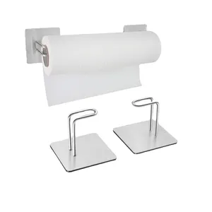 Paslanmaz çelik tuvalet kağıdı kağıt rulosu havlu plaka tutucu çelik mutfak havlusu kağıt tutucular 304 banyo aksesuarları