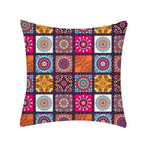 INSHRE sarung bantal persegi geometris, kain perca warna-warni cetak Mandala, sarung bantal kamar tidur bantal Sofa rumah - Product Image 5