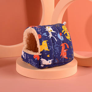 Piccolo animale domestico fornisce caldo giocattolo per casa di sonno per ratti di cavie criceti letto di velluto e nido di nascondiglio gabbia accessori - Product Image 6