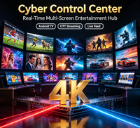 Boîtier IPTV Android OTT compact, prise en charge vidéo 4K, unité multimédia domestique sans fil Bluetooth