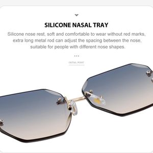 Lunettes de soleil unisexes de luxe personnalisées, sans monture, en métal noir, avec logo personnalisé, vente en gros, lunettes de soleil élégantes et classiques - Product Image 3