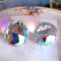 Lampe suspendue boule de cristal coloré avec trous, fabrication artisanale, vente en gros, 15mm 20mm 30mm 40mm 50mm 60mm
