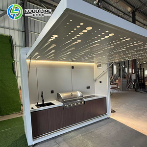 Cocina Exterior Negra, Cocina Exterior Blanca <span class=keywords><strong>para</strong></span> Bodas, Cocina Relajante <span class=keywords><strong>para</strong></span> <span class=keywords><strong>Fiestas</strong></span> al Aire Libre - Product Image 2