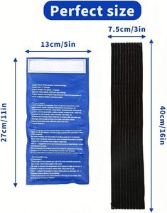 Compresas de Gel Frío (Juego de 2 Piezas) Suaves, Reutilizables, Flexibles, Aptas para Microondas, Compresa Fría/Caliente Ajustable para Aliviar el Dolor de Articulaciones/Músculos - Product Image 3