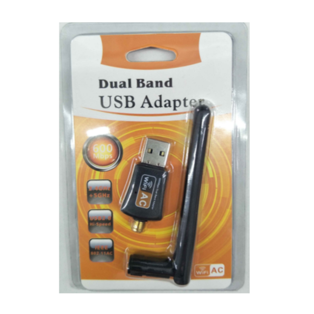 PIX-LINK 600mbps Dual Band USB Wireless Wifi Adapter Antenna 5GHz External Mini PC Network Card Receiver Free Driver Computers