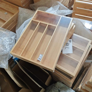 器具ホルダー調節可能なカトラリー銀器竹拡張可能な引き出しオーガナイザートレイウッド引き出しディバイダーオーガナイザー - Product Image 6