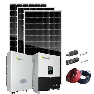 家用电力太阳能系统1kw 2kw 3kw 5kw 10kw 20kw 30kw 50kw太阳能电池板系统，带电池完整太阳能套件