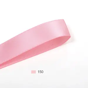 Оптовая продажа на заказ 196 цветов 100 ярд однолицевой простой 1 1/2 дюймов 100% полиэстер шелк атласные ленты 38 мм розовый