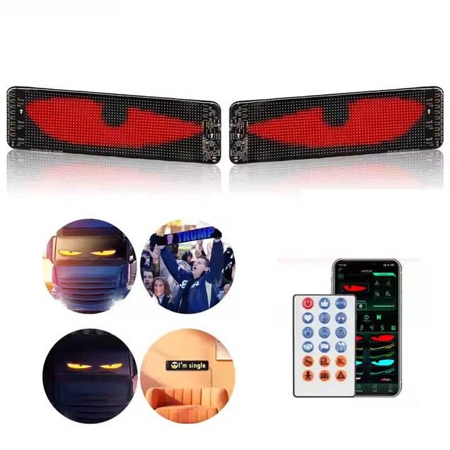 New Animated Scrolling Ultra Thin Small Flexible LED Soft Screen Car LED Animation Panel Display for Car Windows 12V