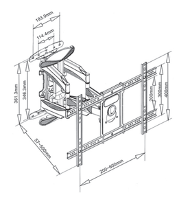 Soportes y carros de <span class=keywords><strong>TV</strong></span> ultrafinos para <span class=keywords><strong>Xiaomi</strong></span> Hisense TCL <span class=keywords><strong>40</strong></span>-75 <span class=keywords><strong>pulgadas</strong></span> con soporte de pared móvil y colgador telescópico - Product Image 2