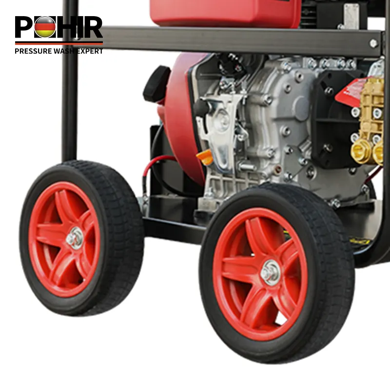 POHIR-TC2240 15hp 가솔린 고압 하수구 청소 기계 220bar 배수 청소기 하수도 제트 기계