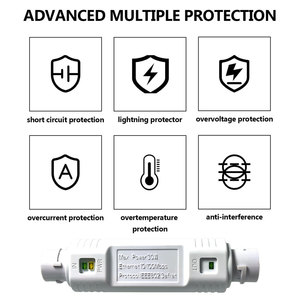 Dış Mekan Su Geçirmez IP66 10/100Mbps Tam Çift Yönlü Yarı Çift Yönlü 1 giriş 1 çıkış POE Genişletici 500m Mesafe İletim Anahtarı Ağ Cihazı - Product Image 5