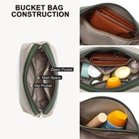 Sac en cuir pour femmes sacs seau sacs à bandoulière en cuir végétalien pour femmes sacs fourre-tout à la mode avec sangle réglable